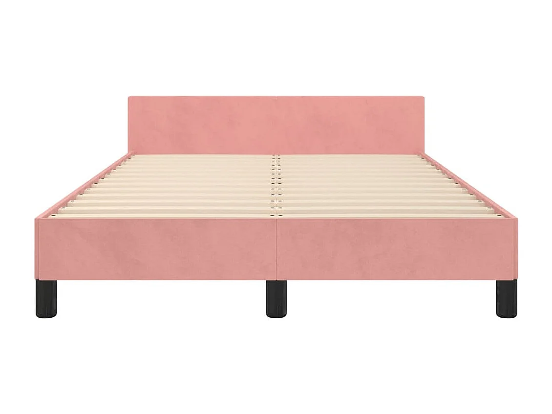 Bedframe zonder matras roze 120x200 cm fluweel
