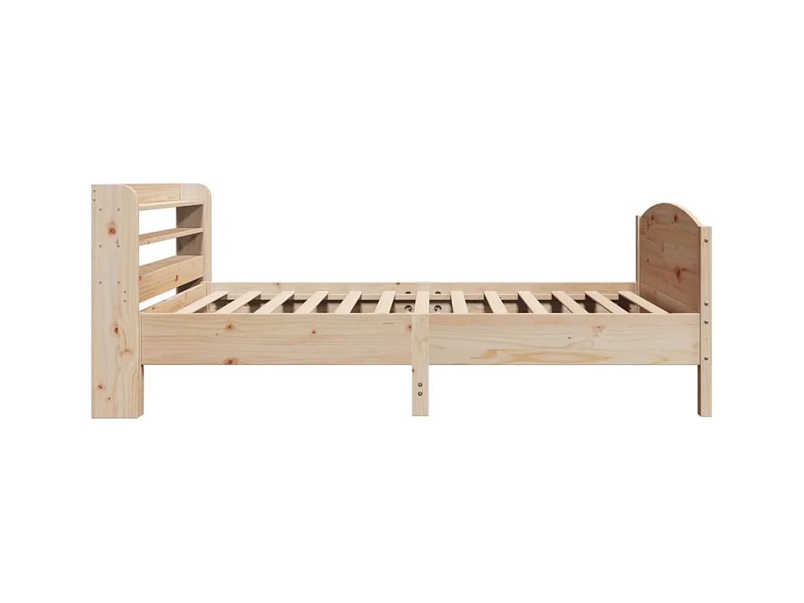 Estructura de cama sin colchón 100x200 cm madera maciza de pino