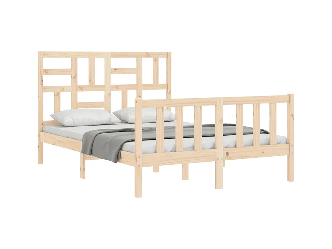 Cadre de lit sans matelas 120x200 cm bois de pin massif