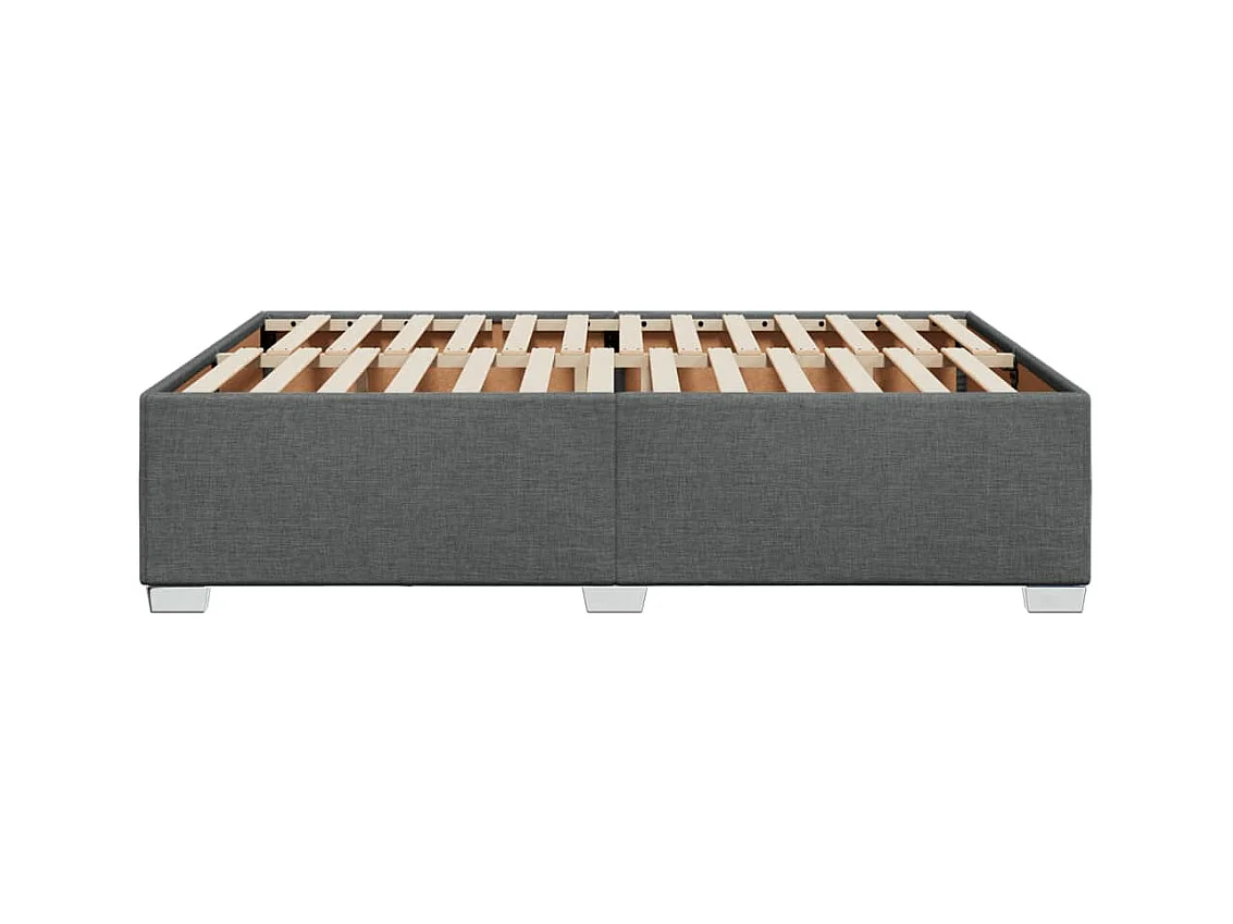 Bedframe zonder matras donkergrijs 140x190 cm stof