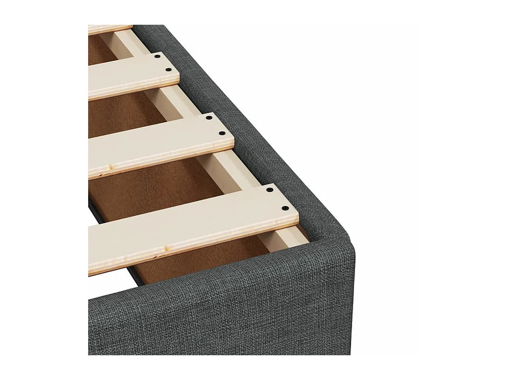 Bedframe zonder matras donkergrijs 140x190 cm stof