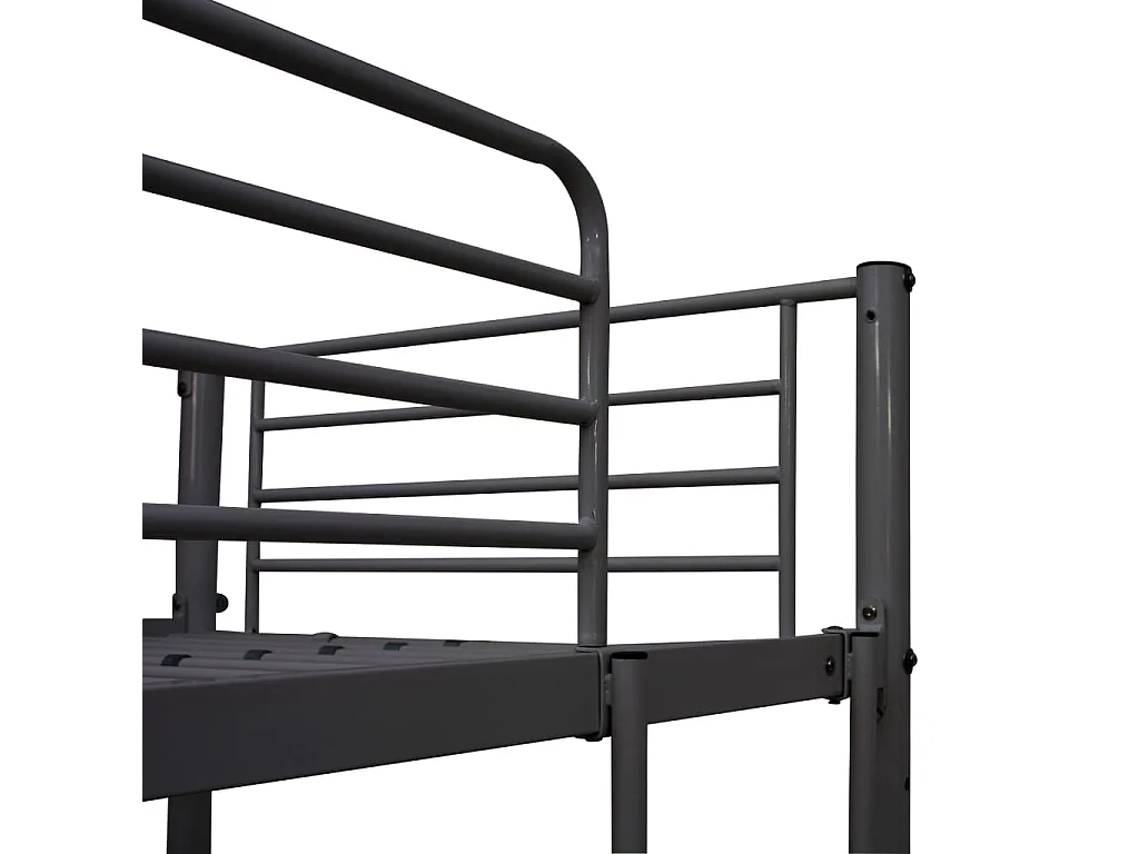 Stapelbed met tafel zonder matras zwart metaal 90x200 cm