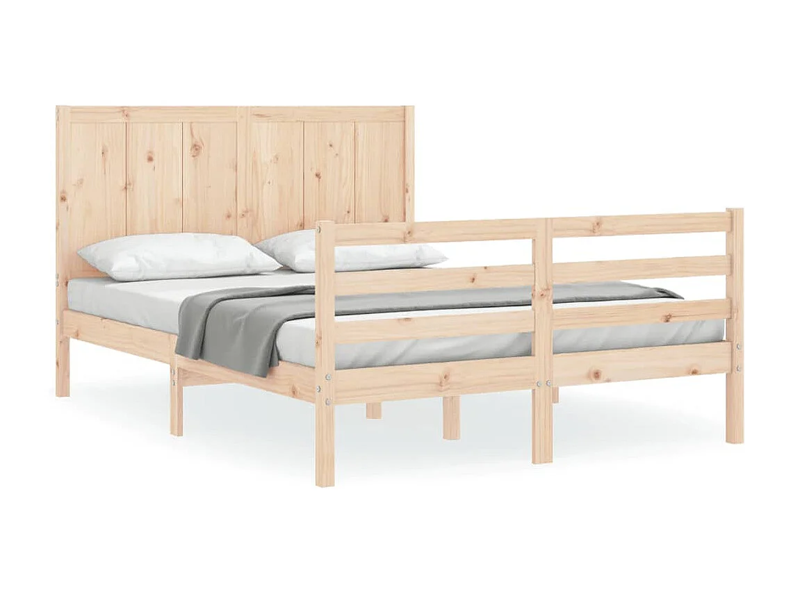 Cadre de lit sans matelas 120x200 cm bois massif