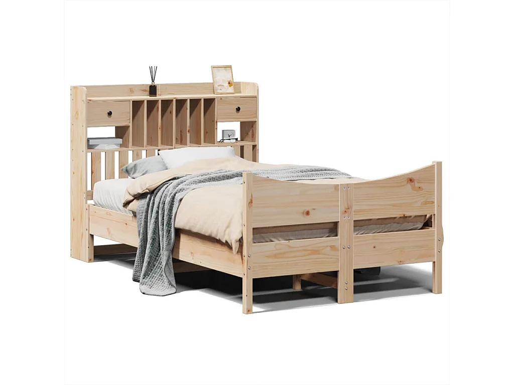 Bedframe zonder matras 135x190 cm massief grenenhout