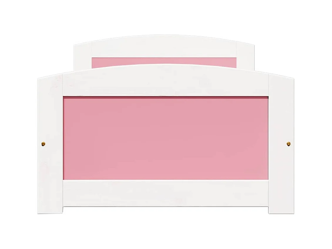 Divano letto e 2 cassetti senza materasso IRUN bianco rosa 90x200 cm