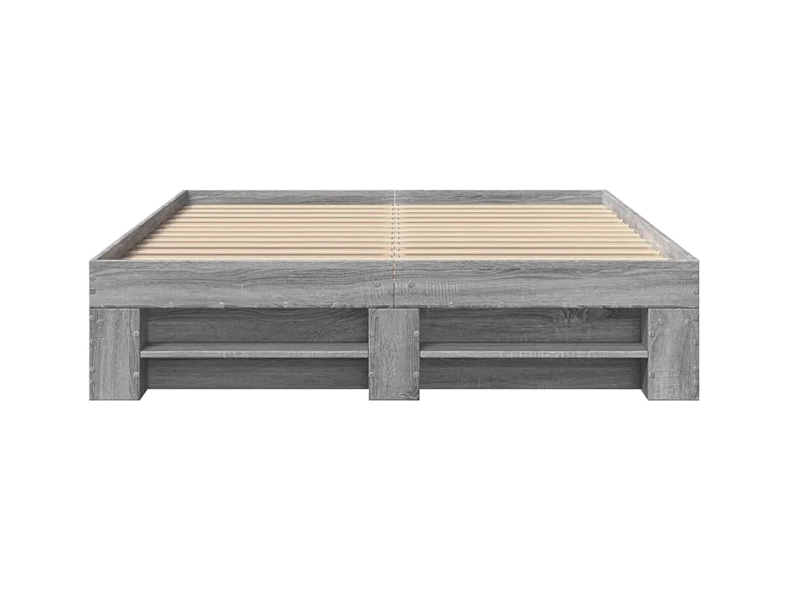 Bedframe zonder matras sonoma grijs 140x190 cm