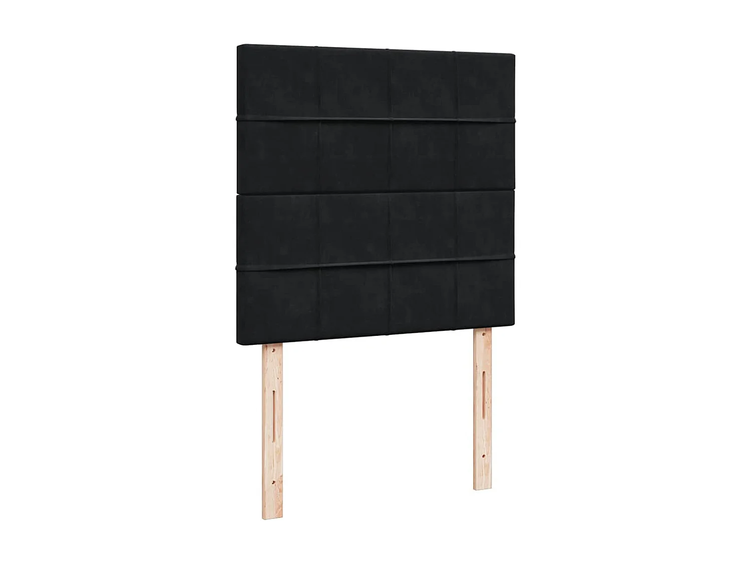 Rete a doghe e materasso Nero 80x200 cm Velluto