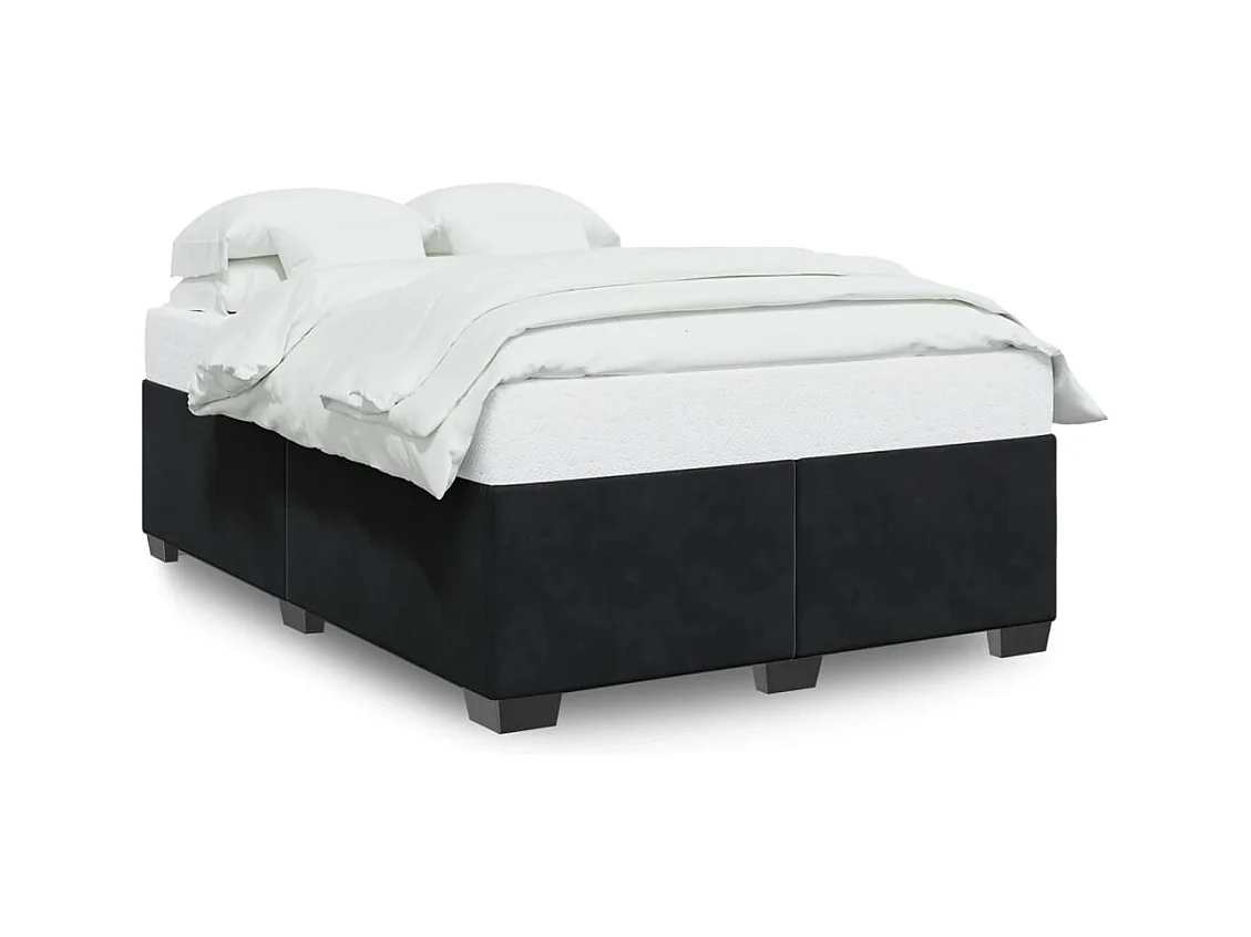 Bedframe zonder matras zwart 140x190 cm fluweel