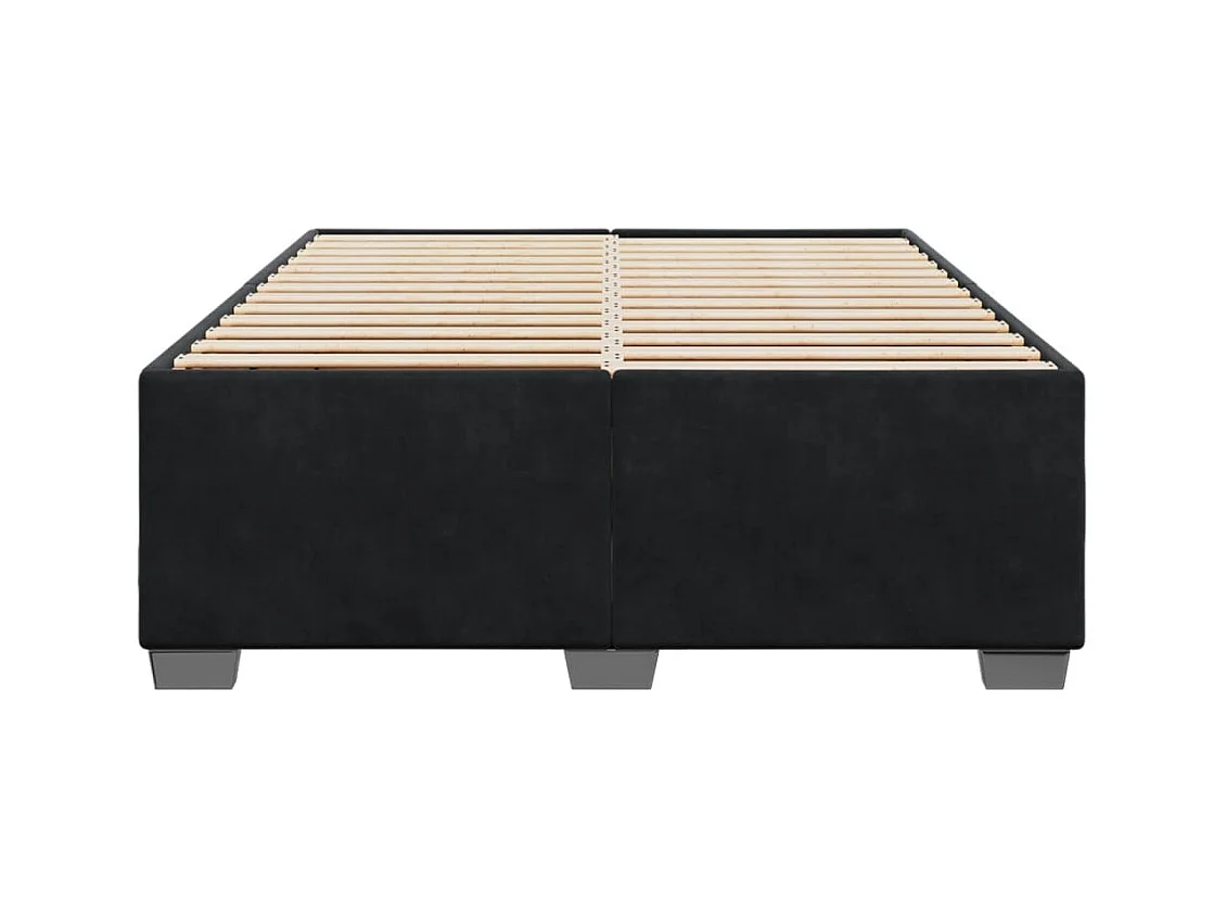 Bedframe zonder matras zwart 140x190 cm fluweel