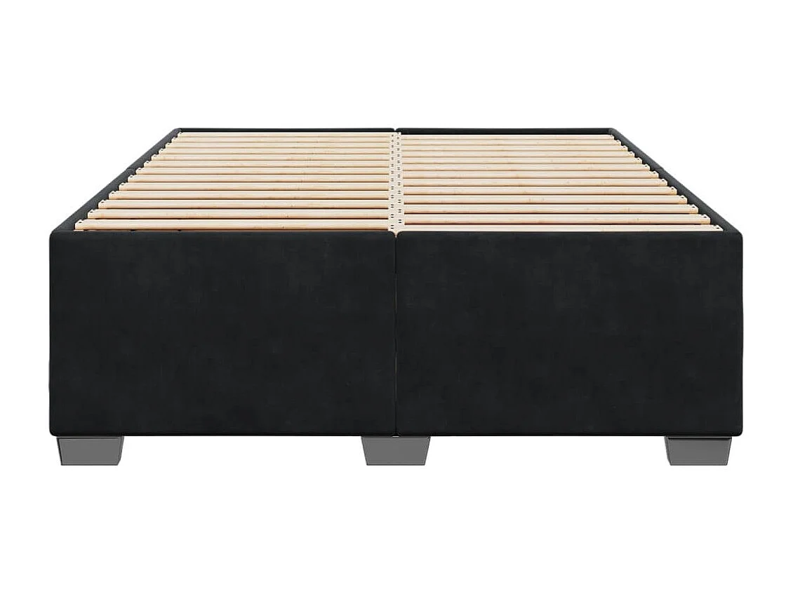 Struttura letto senza materasso nero 140x190 cm velluto