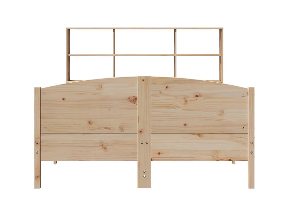 Cama biblioteca sin colchón 140x200 cm madera maciza de pino