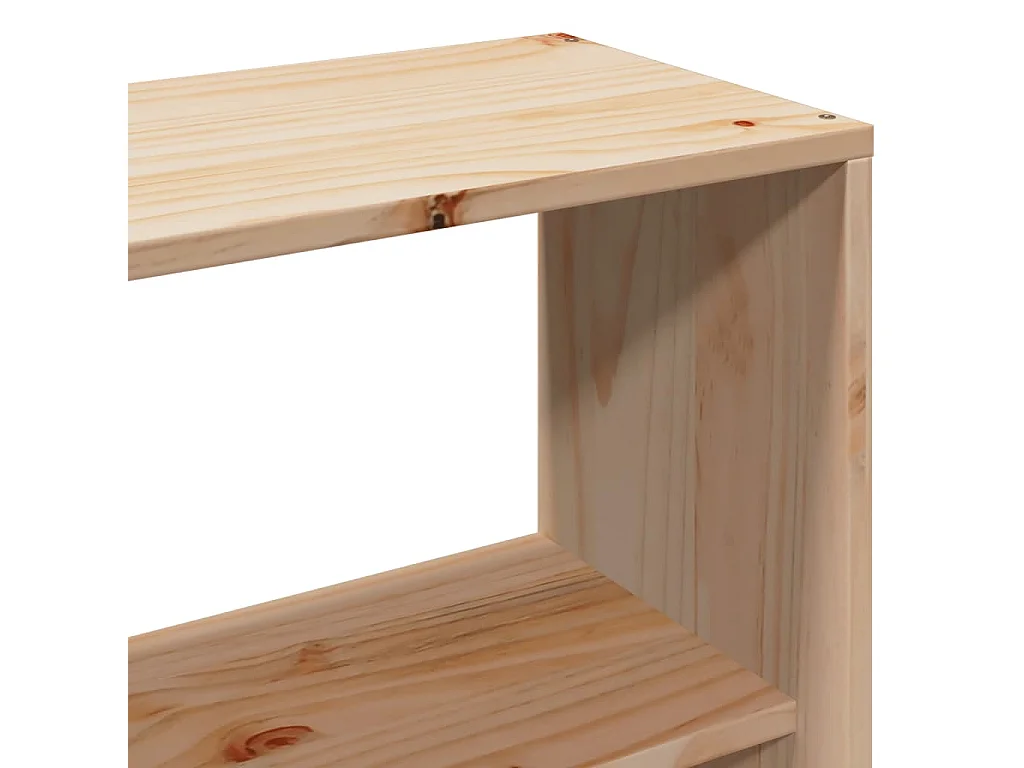 Cama biblioteca sin colchón 140x200 cm madera maciza de pino