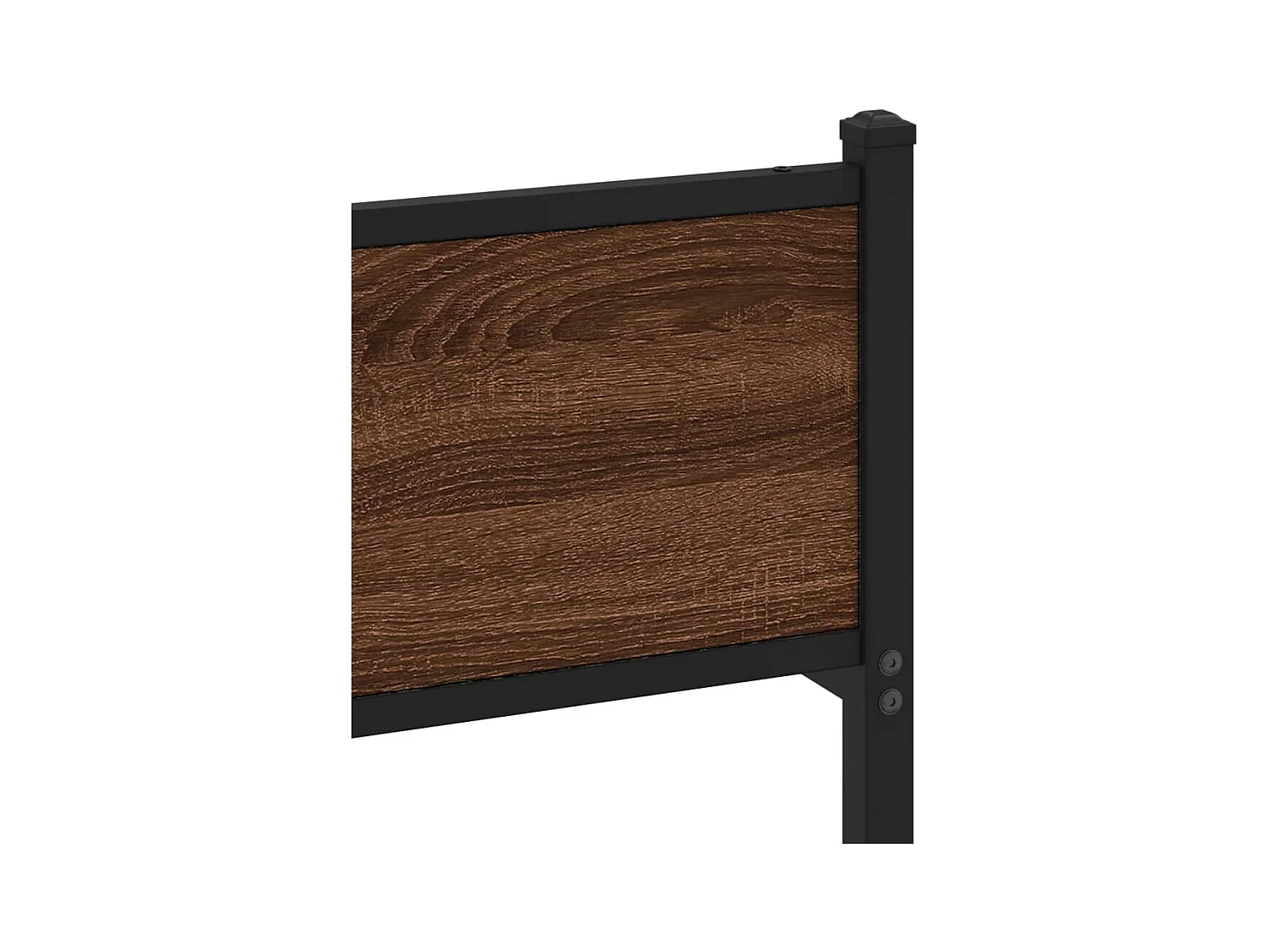 Cadre de lit en métal sans matelas chêne marron 180x200 cm