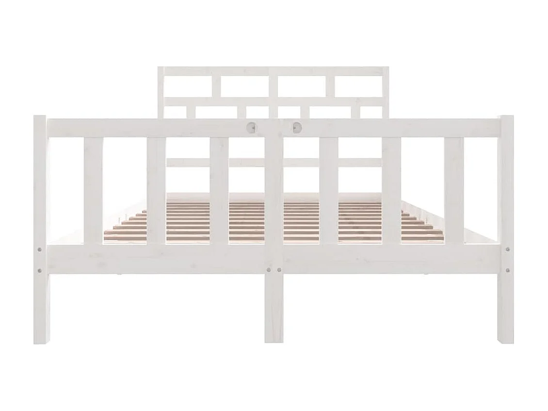 Bettgestell ohne Matratze weiß Massivholz 120x200 cm