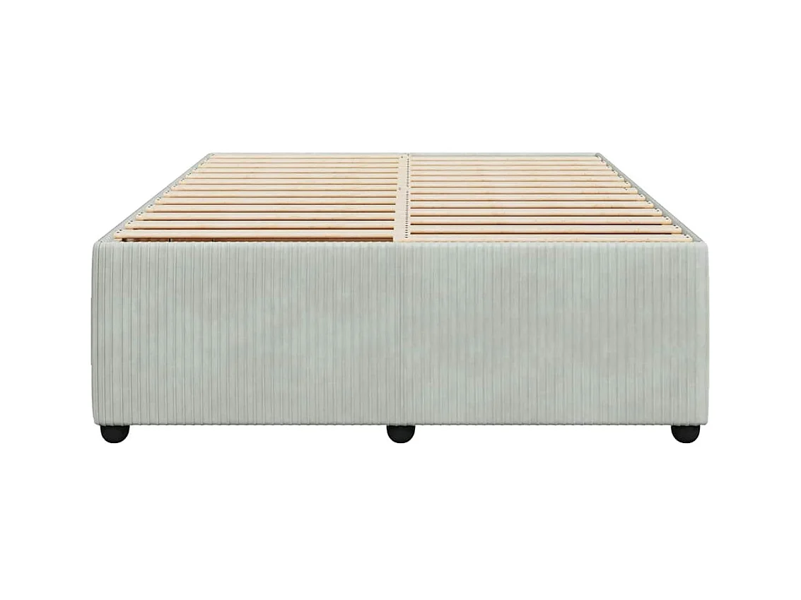 Bedframe zonder matras lichtgrijs 140x190 cm fluweel