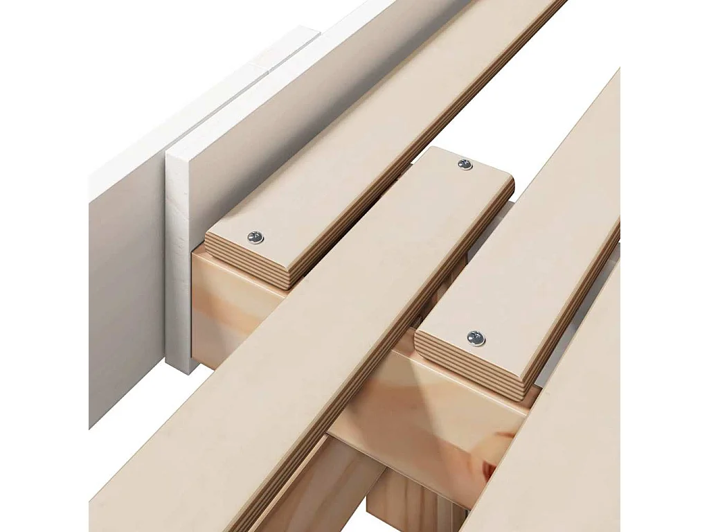 Uitschuifbaar kinderbed Overig Wit 80 x 130 / 165 / 200 cm