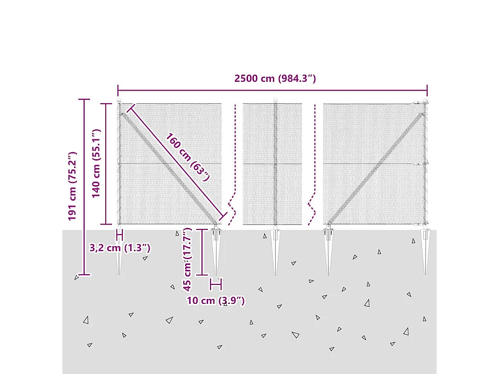 Lattenrost mit Matratze Taupe 90x200 cm Stoff