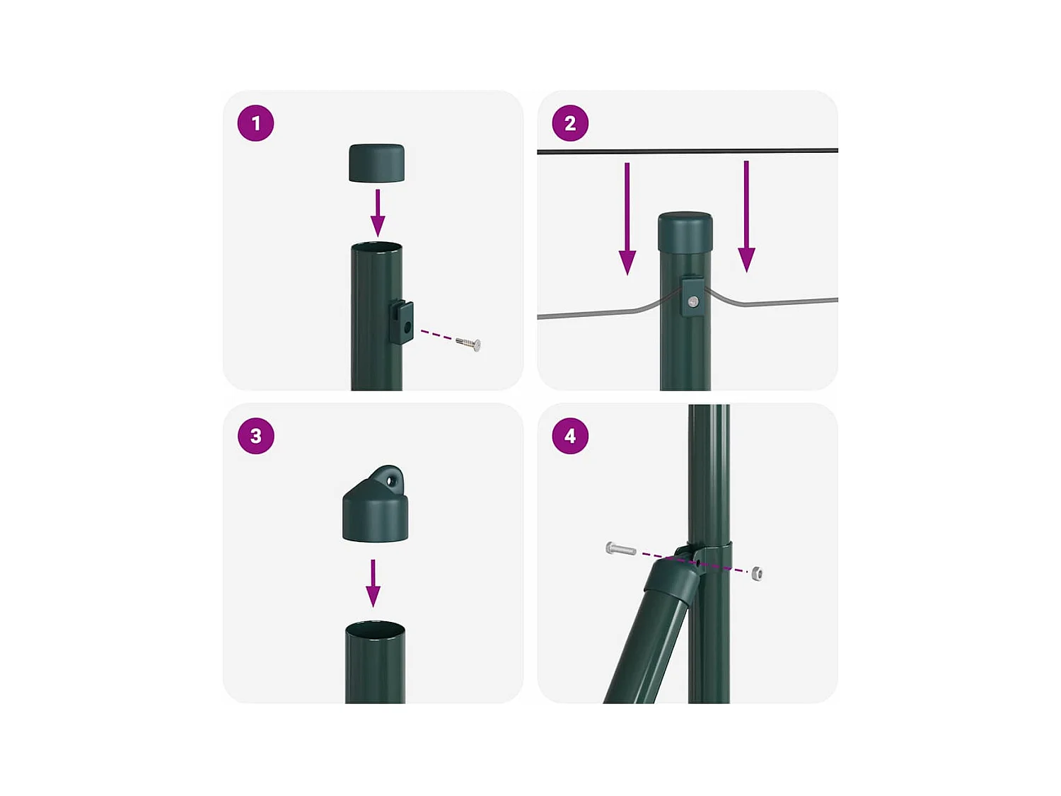Rete a doghe e materasso con LED Marrone scuro 80x200cm