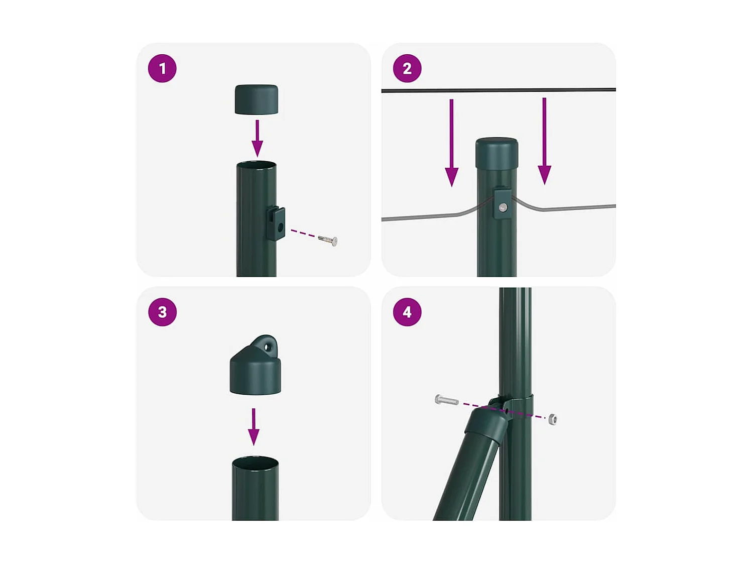 Rete a doghe e materasso con LED Marrone scuro 80x200cm