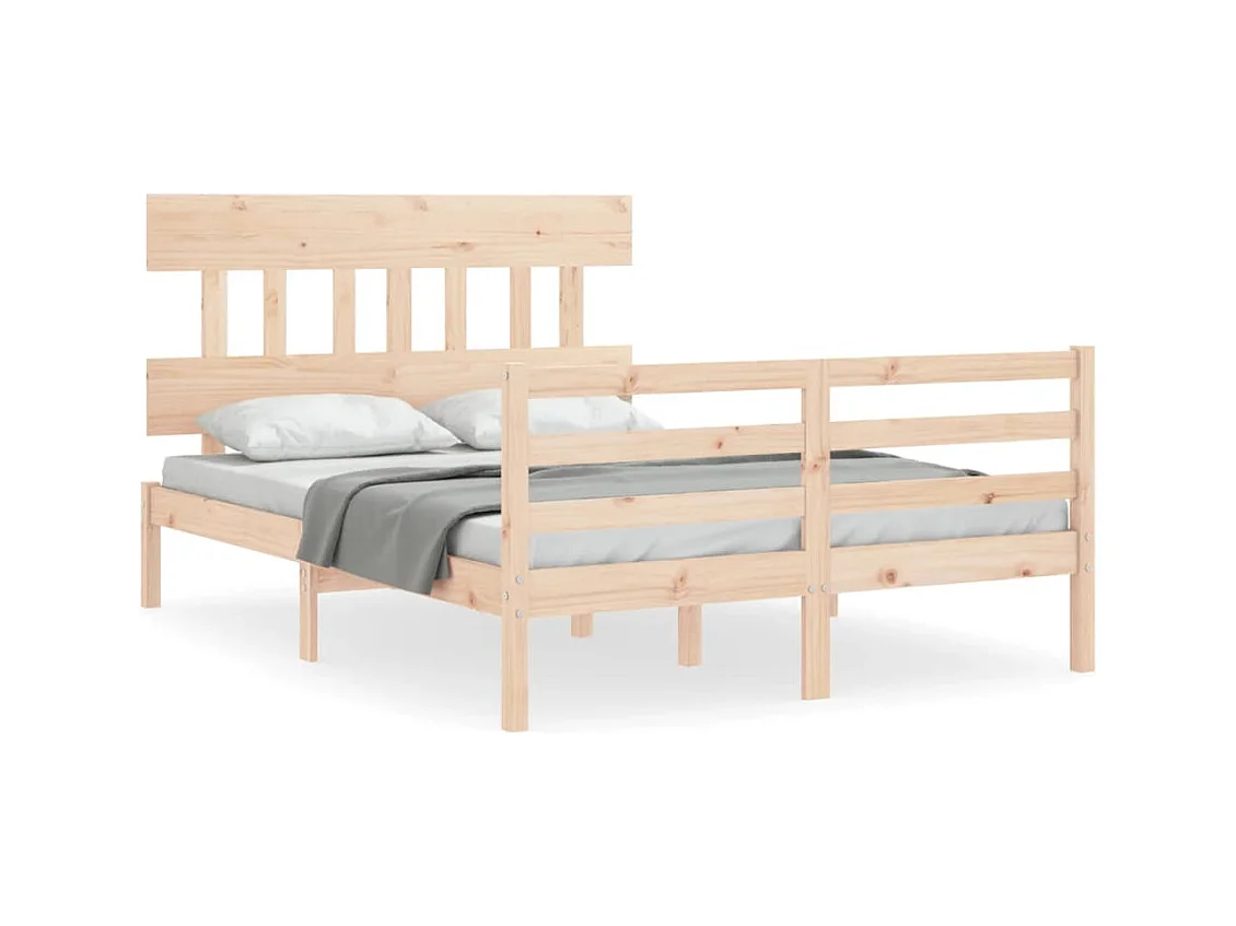 Bedframe zonder matras 140x200 cm massief hout