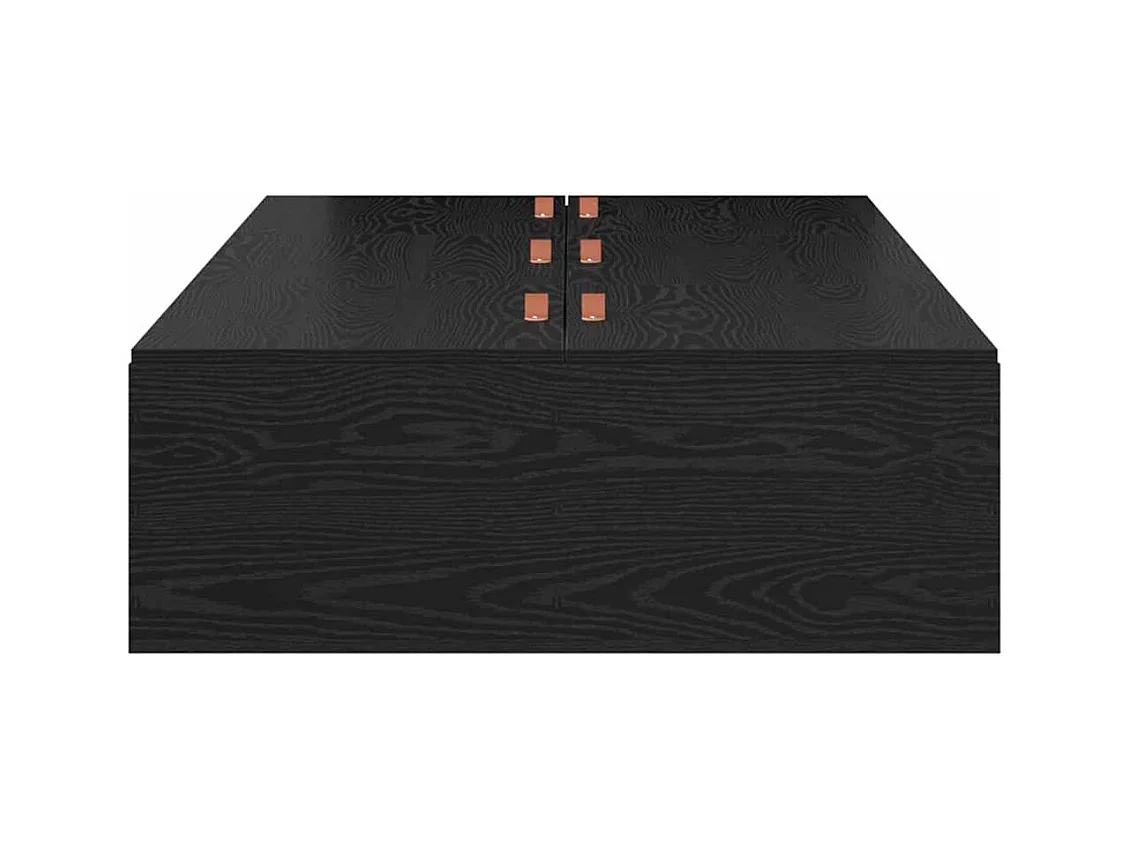 Bedframe van zwart eikenhout, 90 x 200 cm, bewerkt hout