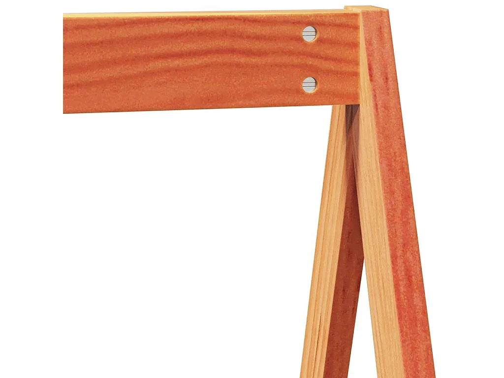 Letto a soppalco senza materasso cera marrone 75x190 cm legno massello di pino