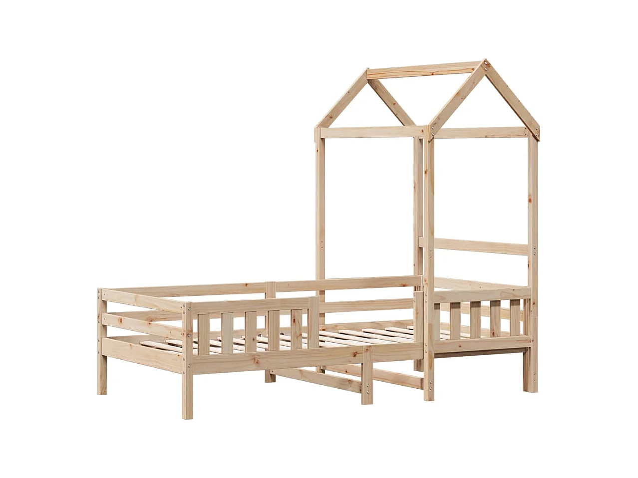 Estructura de cama con techo sin colchón 75x190 cm