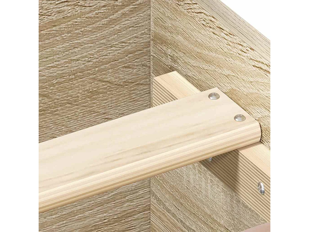Cadre de lit sans matelas chêne sonoma 135x190 cm