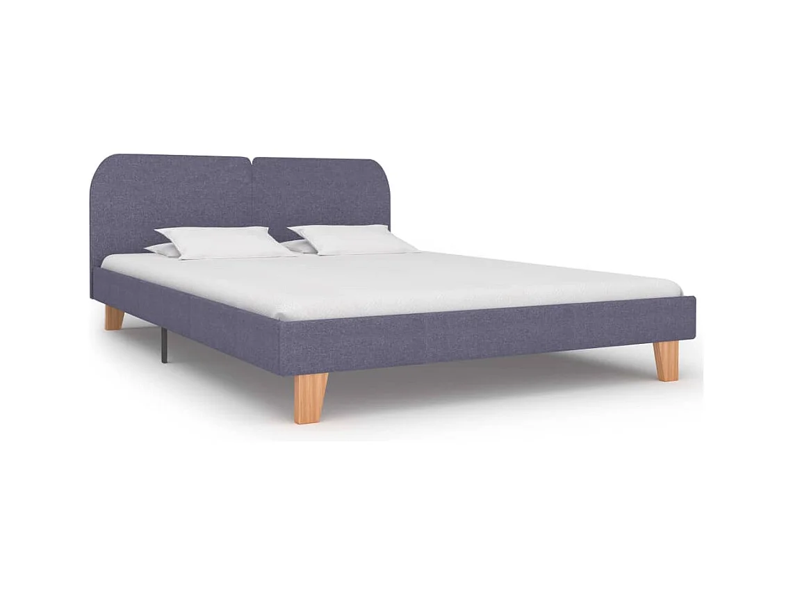 Struttura letto senza materasso tessuto grigio chiaro 180x200 cm