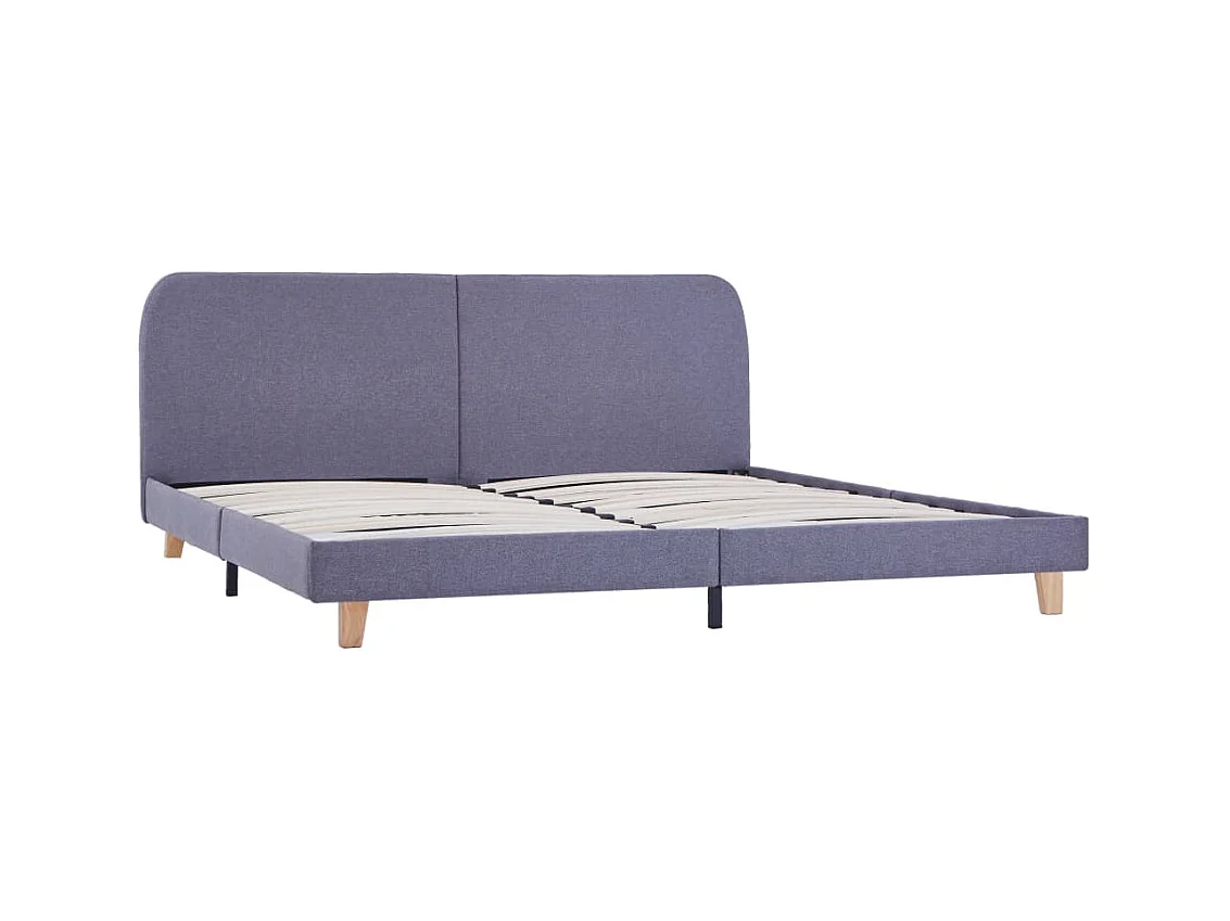 Struttura letto senza materasso tessuto grigio chiaro 180x200 cm