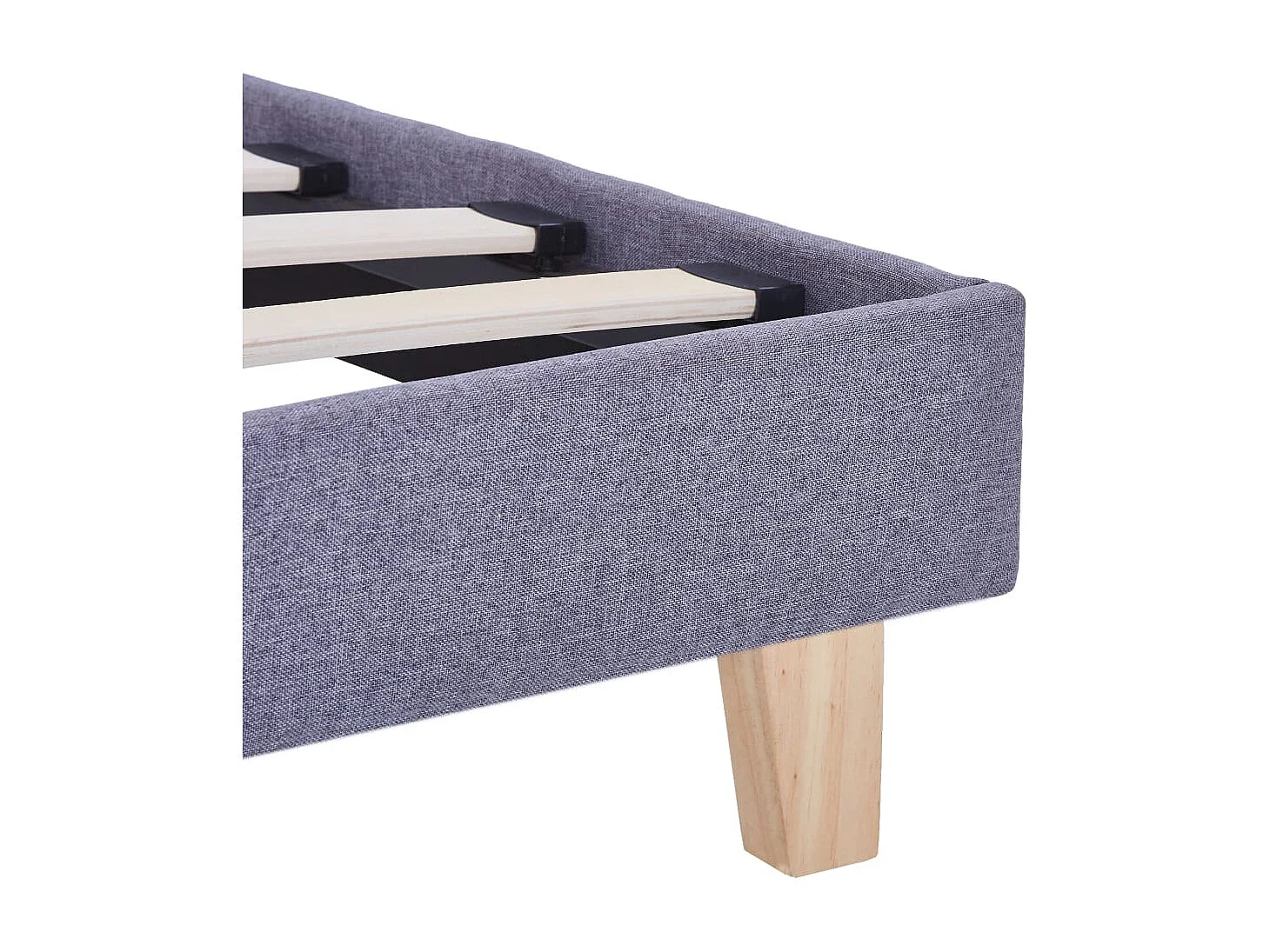 Struttura letto senza materasso tessuto grigio chiaro 180x200 cm