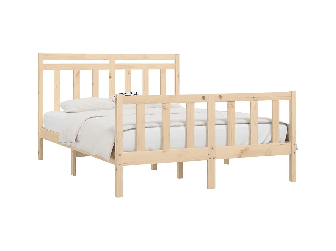 Struttura letto senza materasso in legno massello di pino 160x200 cm