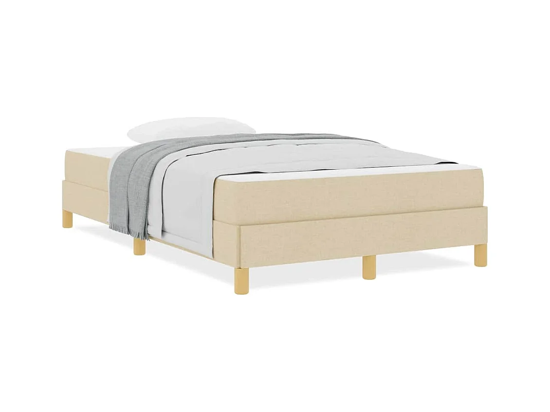 Crème en bruin boxspringbed 120 x 190 cm