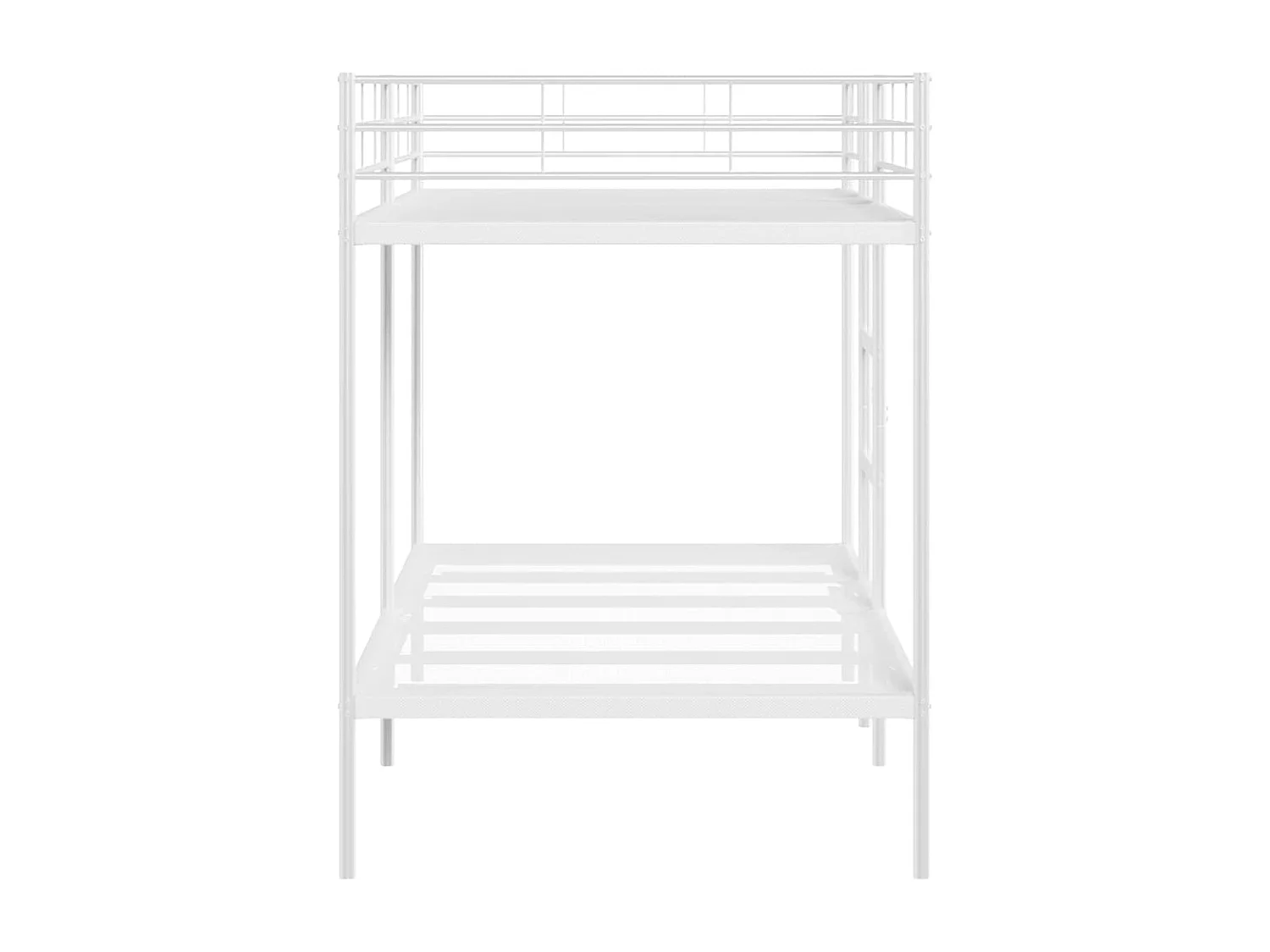 Letto a castello bianco senza materasso 107x203 cm in acciaio