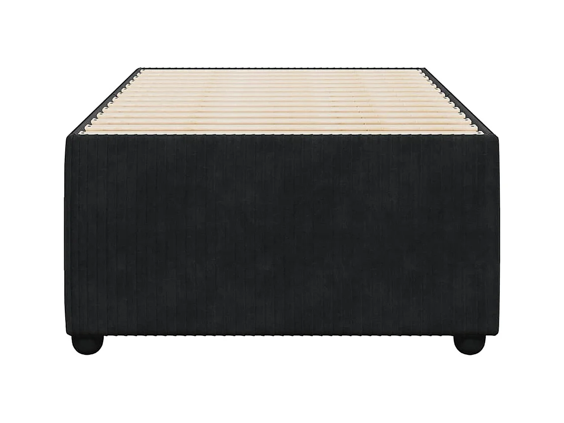 Bedframe zonder matras zwart 90x200 cm fluweel