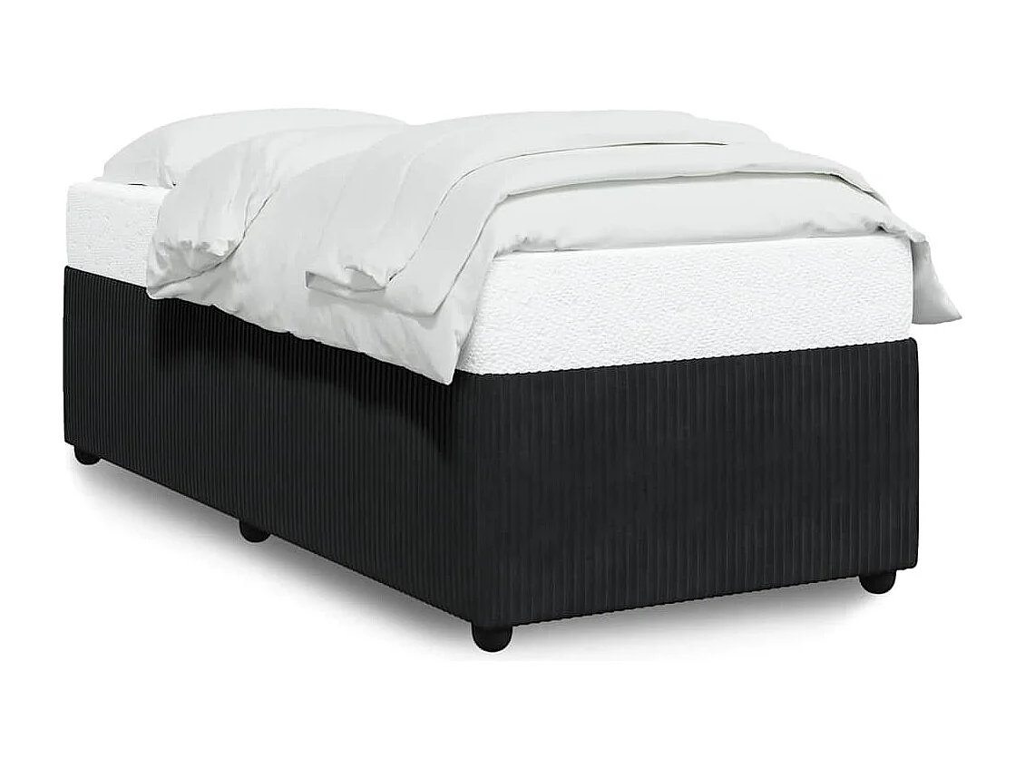 Struttura letto senza materasso nero 90x200 cm velluto