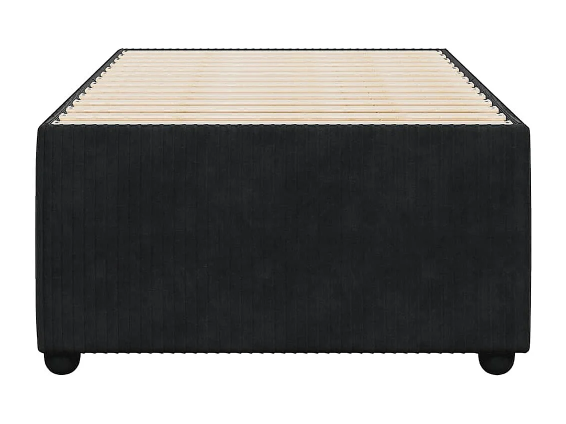 Struttura letto senza materasso nero 90x200 cm velluto