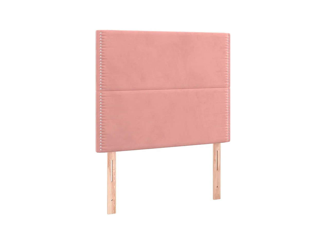 Struttura letto senza materasso rosa 90x200 cm velluto