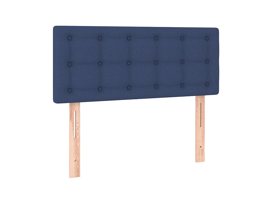 Sommier à lattes de lit avec matelas et LED Bleu 80x200cm Tissu