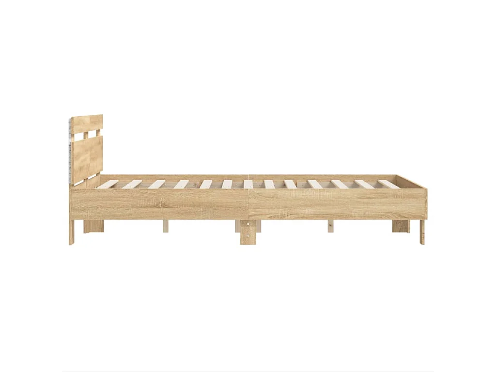 Bedframe met LED zonder matras Sonoma eiken 120x190 cm