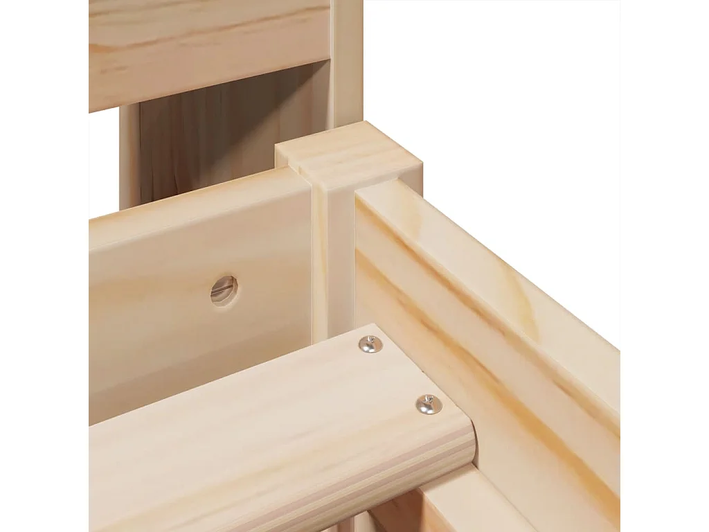 Struttura letto senza materasso 90x190 cm in legno massello di pino