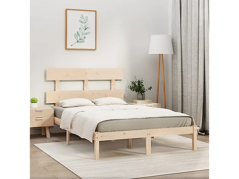 Bedframe zonder matras 200x200 cm massief hout
