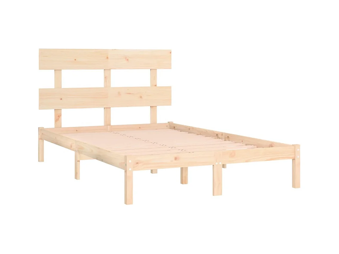 Bedframe zonder matras 200x200 cm massief hout