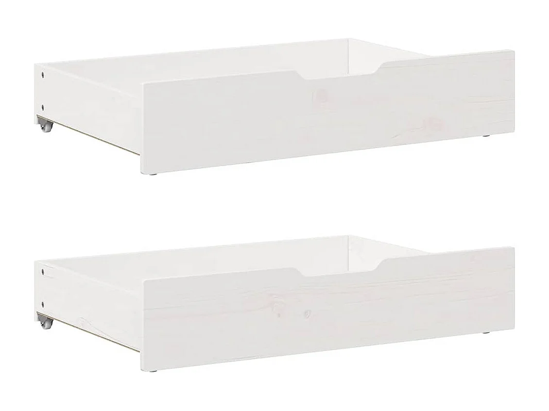 Estructura de cama sin colchón blanca 160x200 cm madera maciza de pino