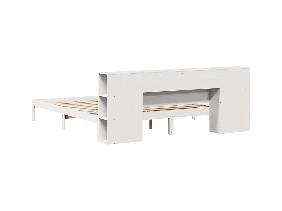 Wit boekenkastbed zonder matras 180x200 cm massief grenenhout