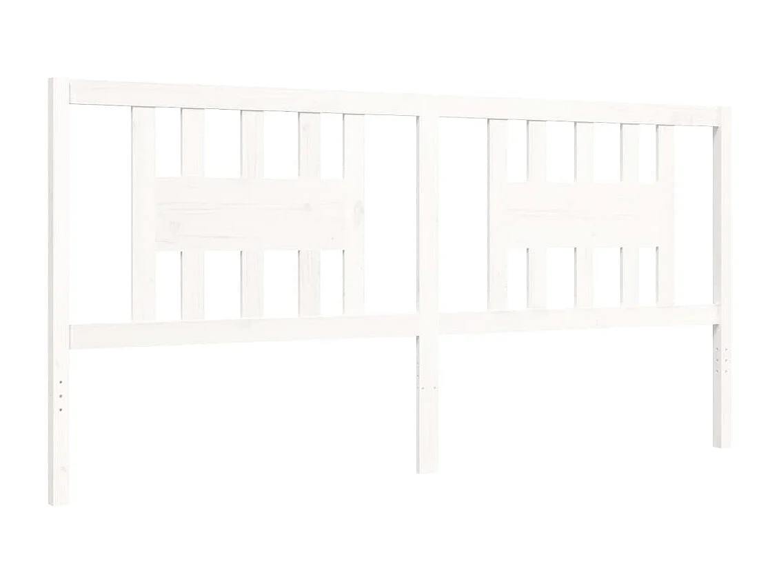 Struttura letto senza materasso bianco 200x200 cm in legno massello