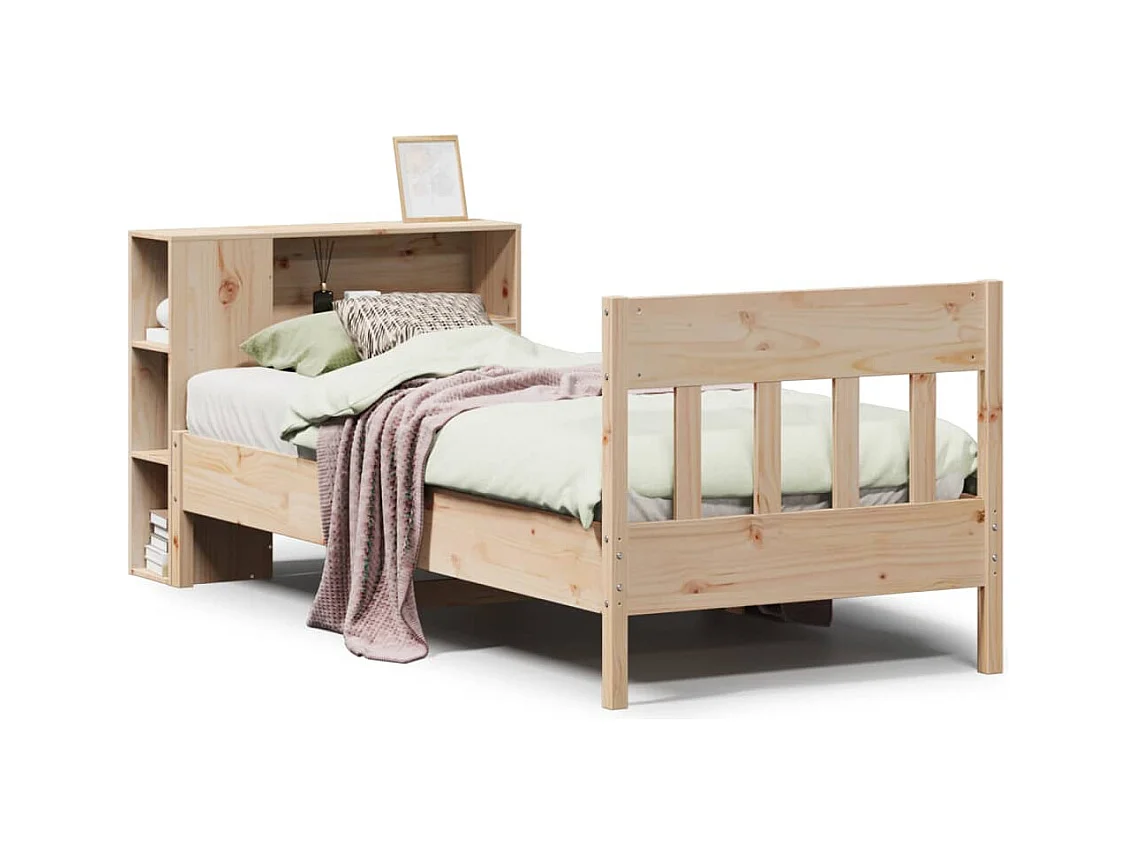 Boekenkastbed zonder matras 90x200 cm massief grenenhout