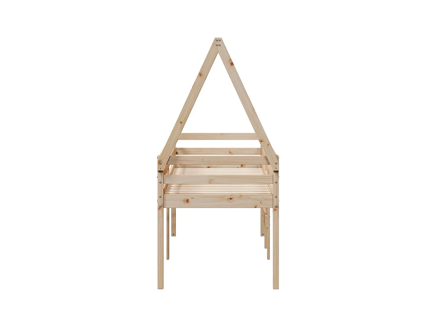 Hoogslaper zonder matras 90x200 cm massief grenenhout