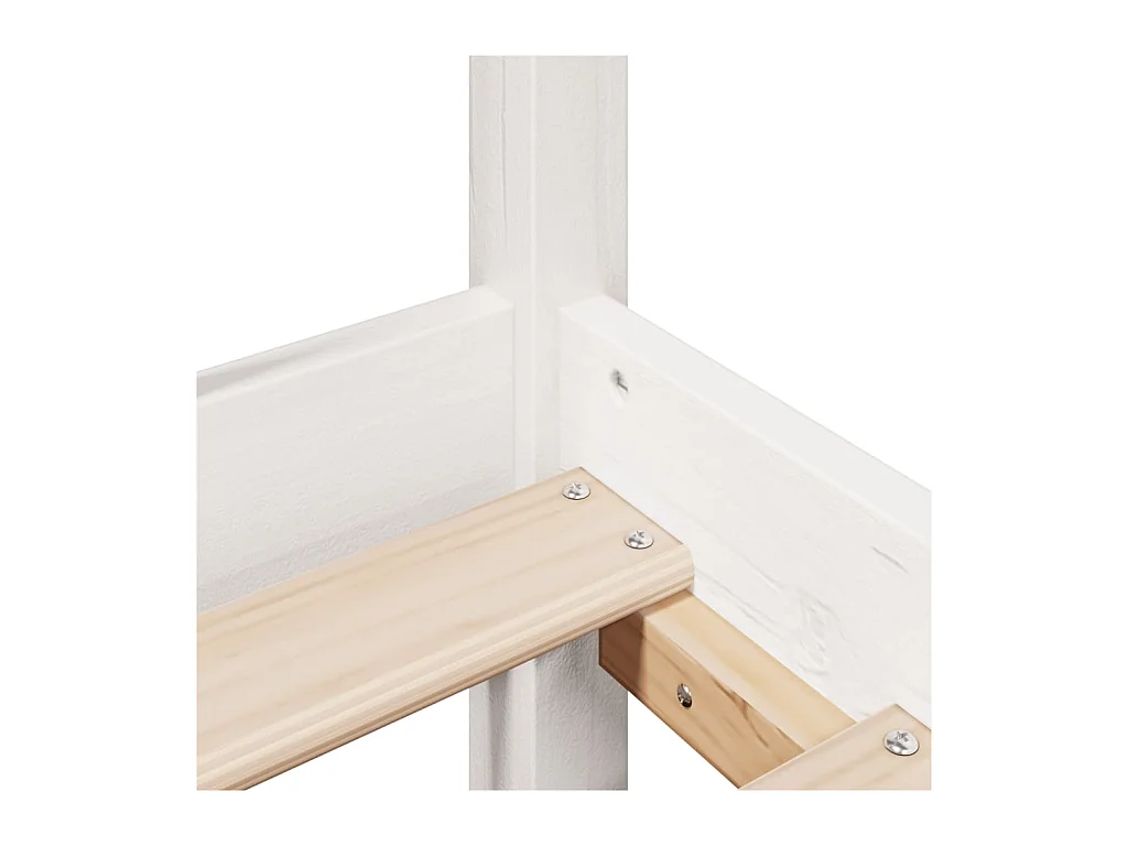 Bedframe met hoofdbord zonder matras wit 90x190 cm