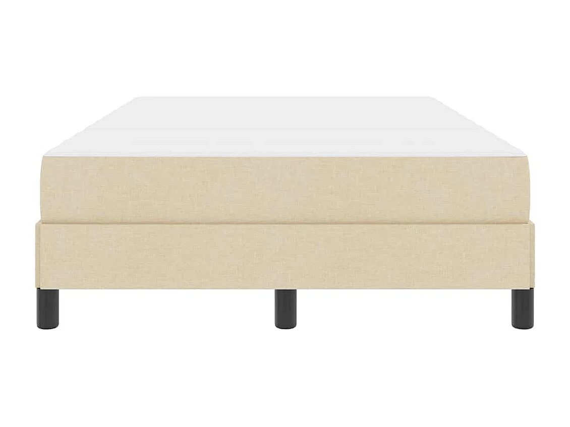 Boxspringbed met crème matras 120 x 200 cm stof